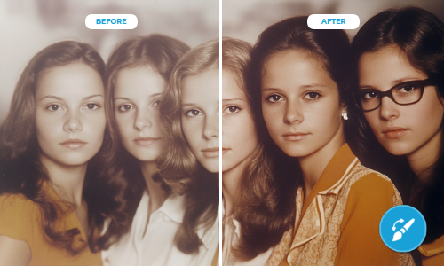 Example showing that historical photo colorization differs from targeted color replacement