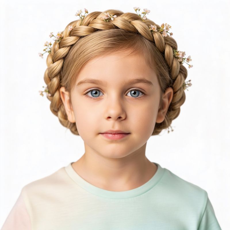 Child portrait with braided hairstyle