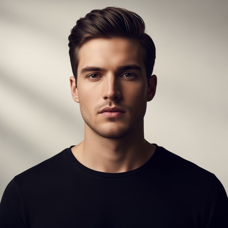 Men's pompadour hairstyle preview