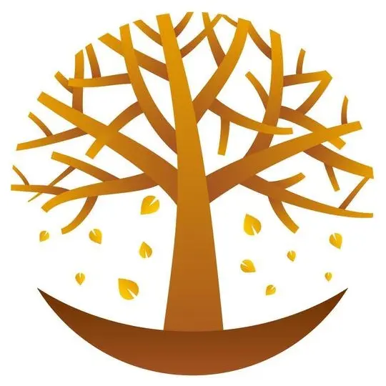 Tree emblem on a white background before removal