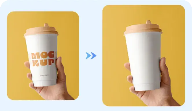 Self-added cup stamp before and after authorized removal