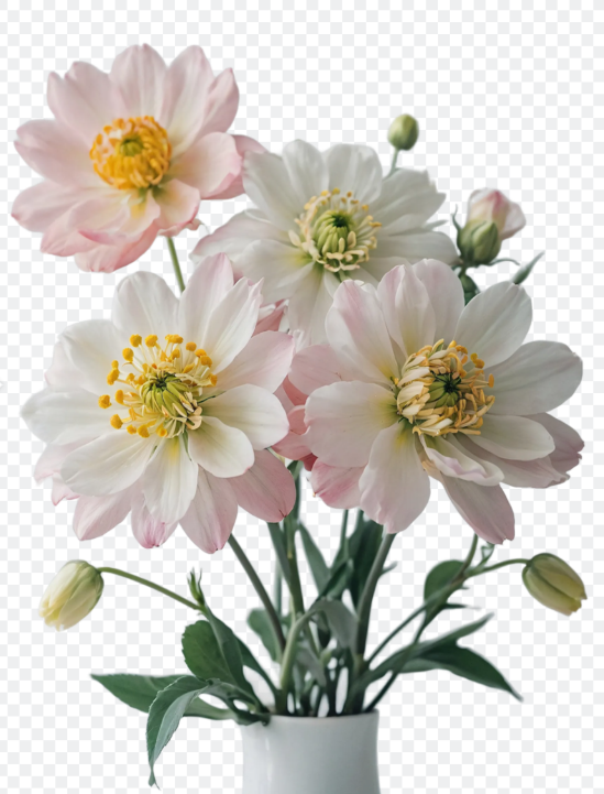 Flower bouquet with a transparent background